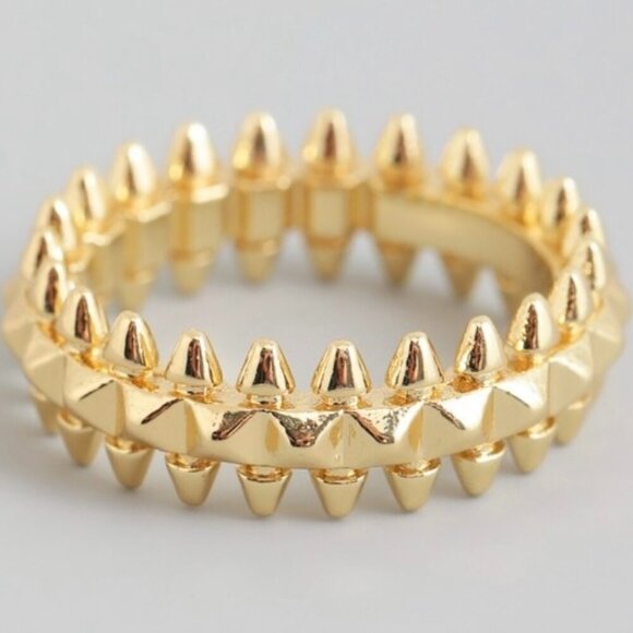 ROXI GOLD SPIKED RING - Picture 1 of 1